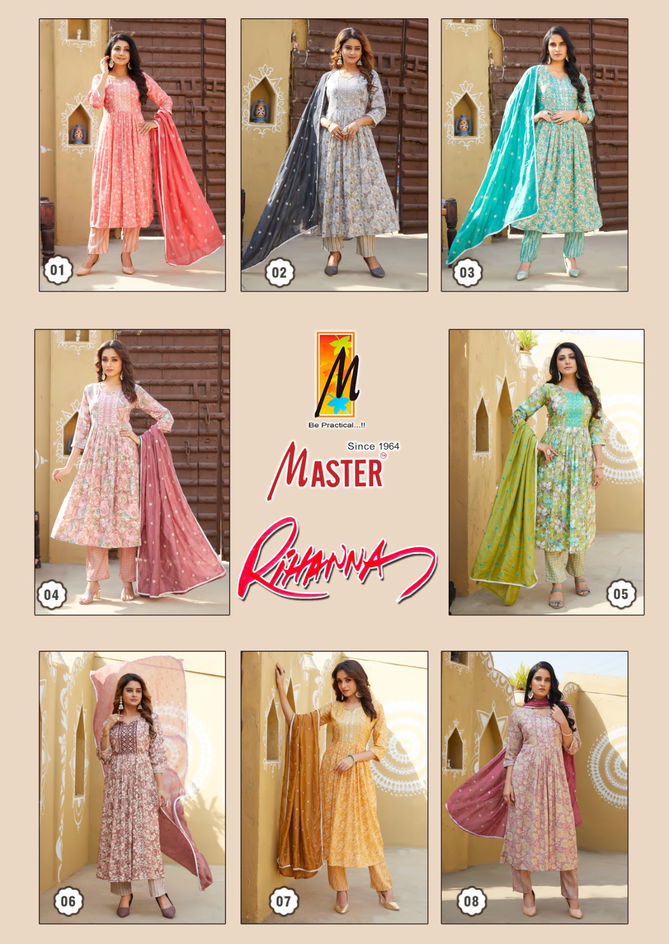 Rihanna By Master Naira Cut Capsule Printed Kurti With Bottom Dupatta Wholesale Market In Surat
